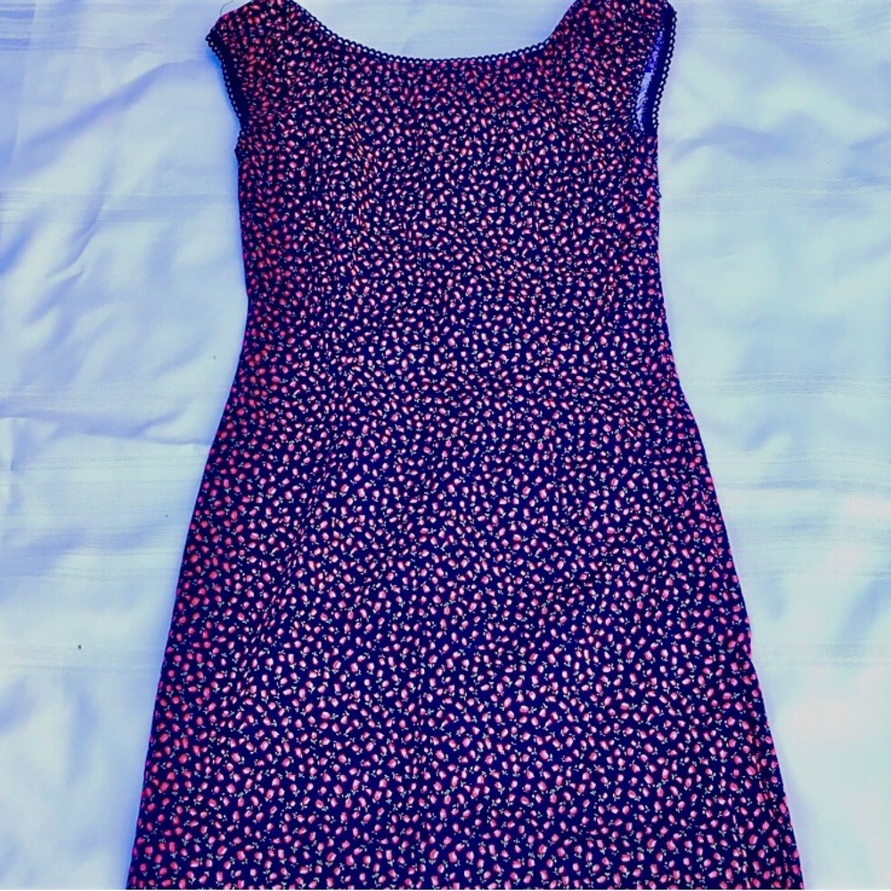 VTG dress-Maxou red and black form fit dress size 10
